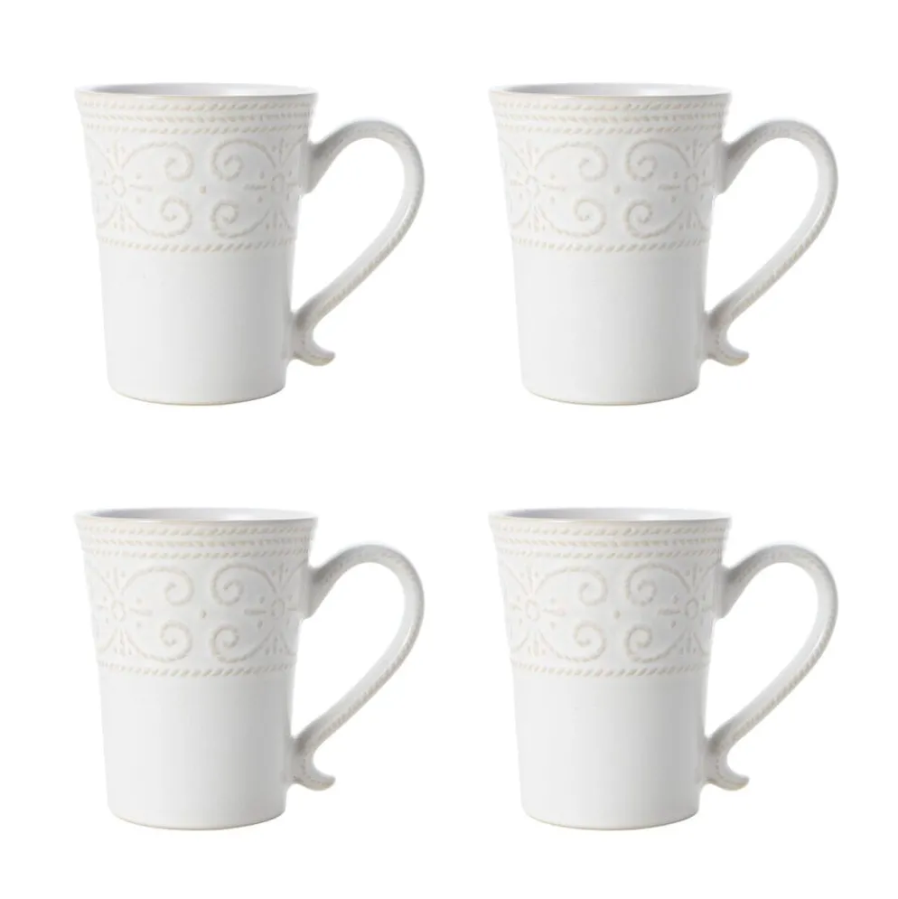 Abby White 16 Piece Dinnerware Set, Service for 4