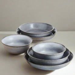 Amara Slate 6 Piece Dinnerware Bowl Set, Service for 2