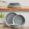 Amara Smoke 6 Piece Dinnerware Bowl Set, Service for 2