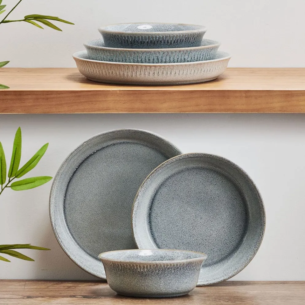 Amara Smoke 6 Piece Dinnerware Bowl Set, Service for 2