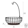 Anvil Cage Fruit Storage Basket with Banana Hook