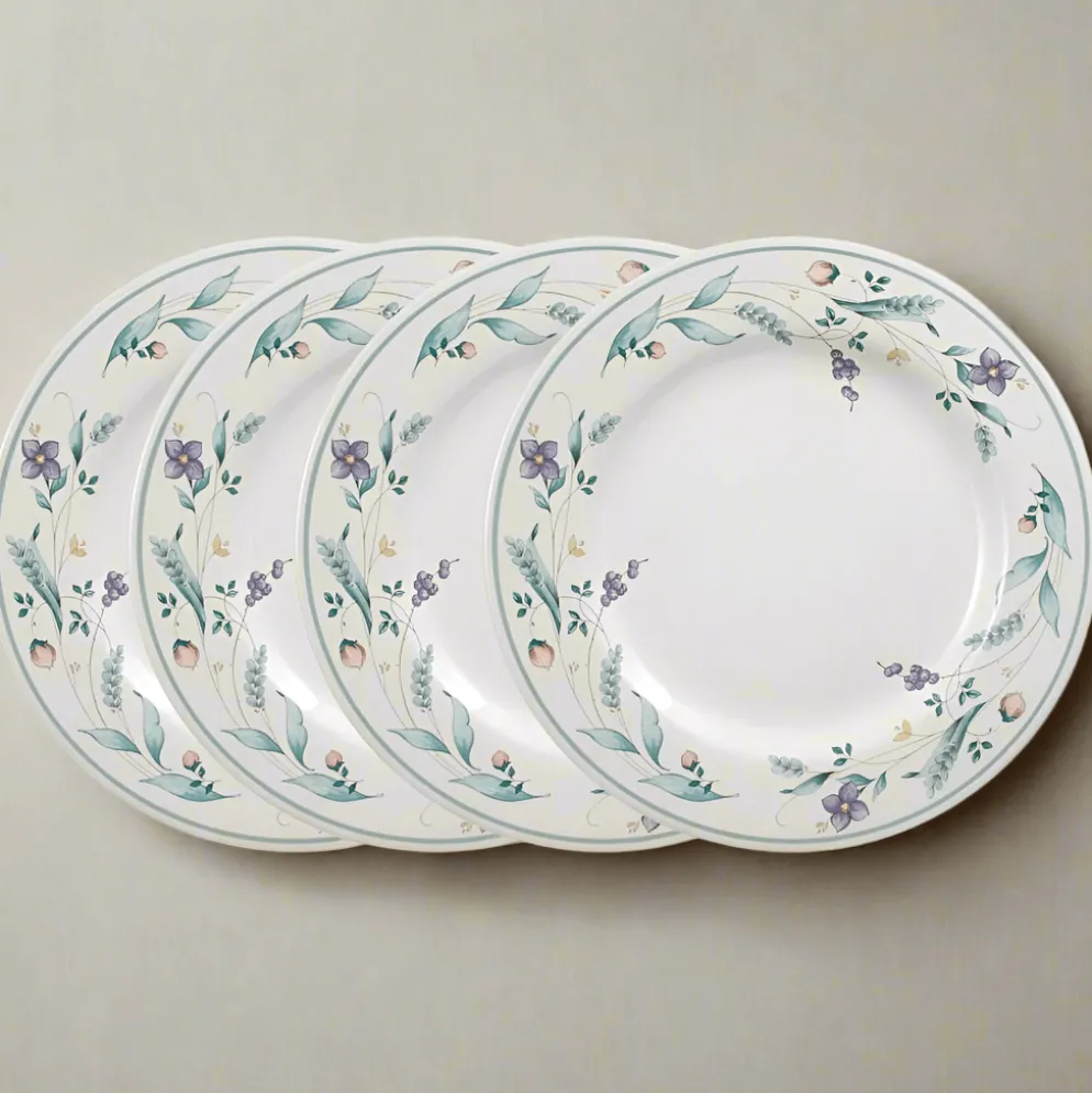 April Set of 4 Dinner Plates