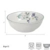 April Set of 4 Soup Cereal Bowls