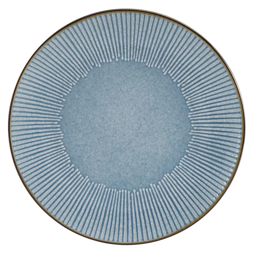 Arlie Blue Set of 4 Dinner Plates
