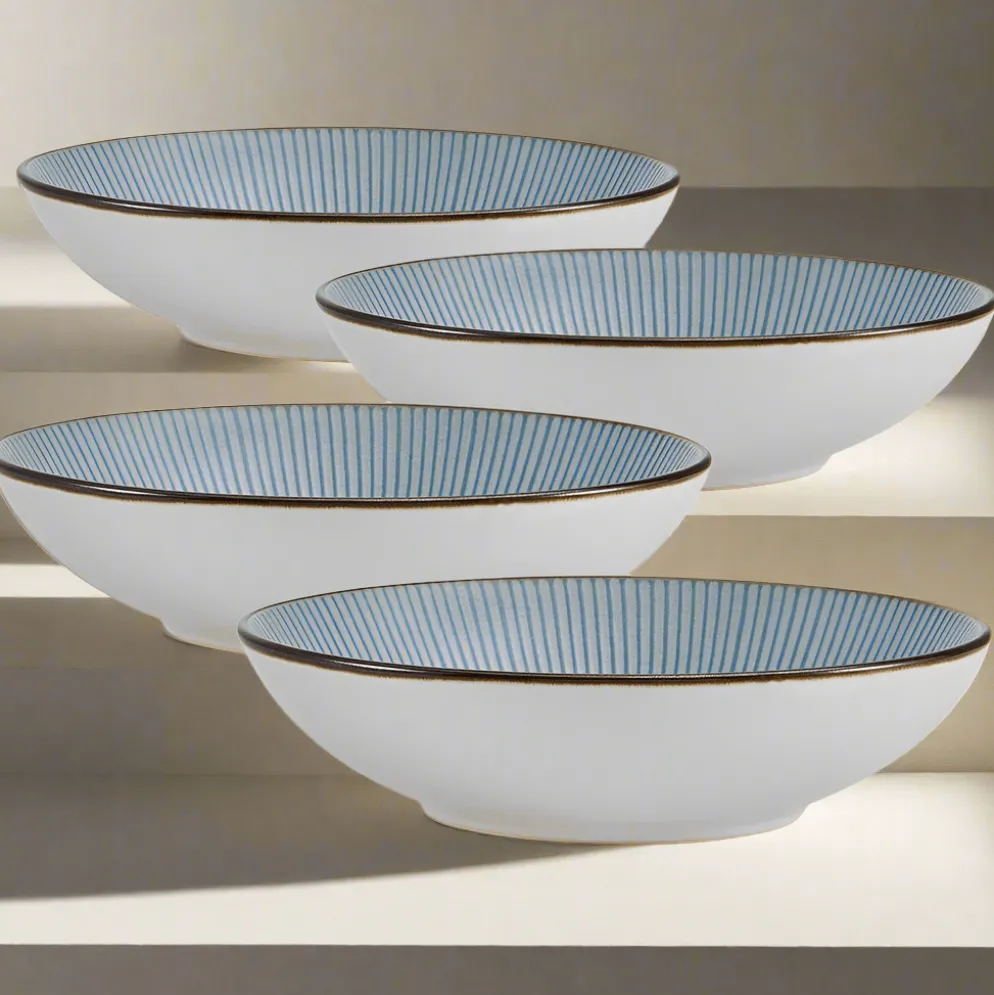 Arlie Blue Set of 4 Pasta Bowls