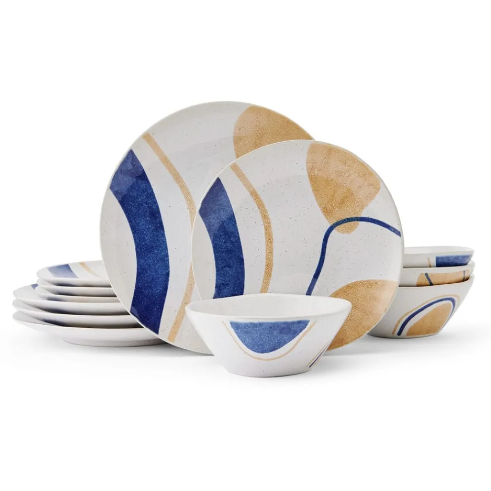 Artful Circles 12 Piece Set, Service for 4