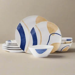 Artful Circles 12 Piece Set, Service for 4