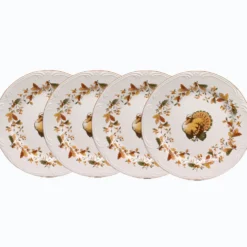 Autumn Berry™ Set of 4 Turkey Salad Plates