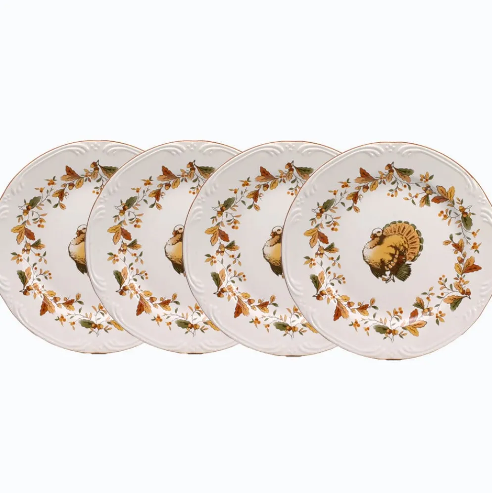 Autumn Berry™ Set of 4 Turkey Salad Plates
