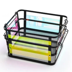 Ava Iridescent Stackable Storage Basket