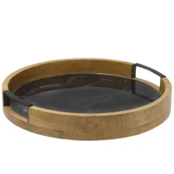 Black Marble Lazy Susan Serve Tray