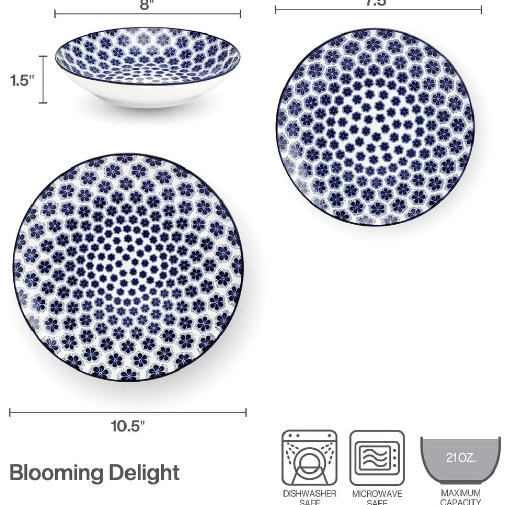 Blooming Delight 12 Piece Dinnerware Set, Service for 4