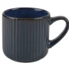 Blue Ribbed Mug