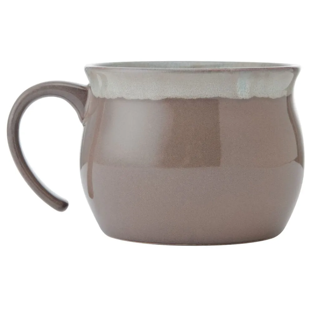 Brown Banded Jumbo Soup Mug