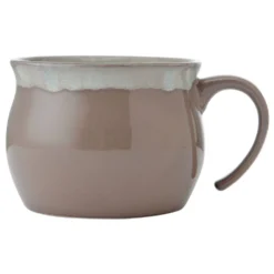 Brown Banded Jumbo Soup Mug
