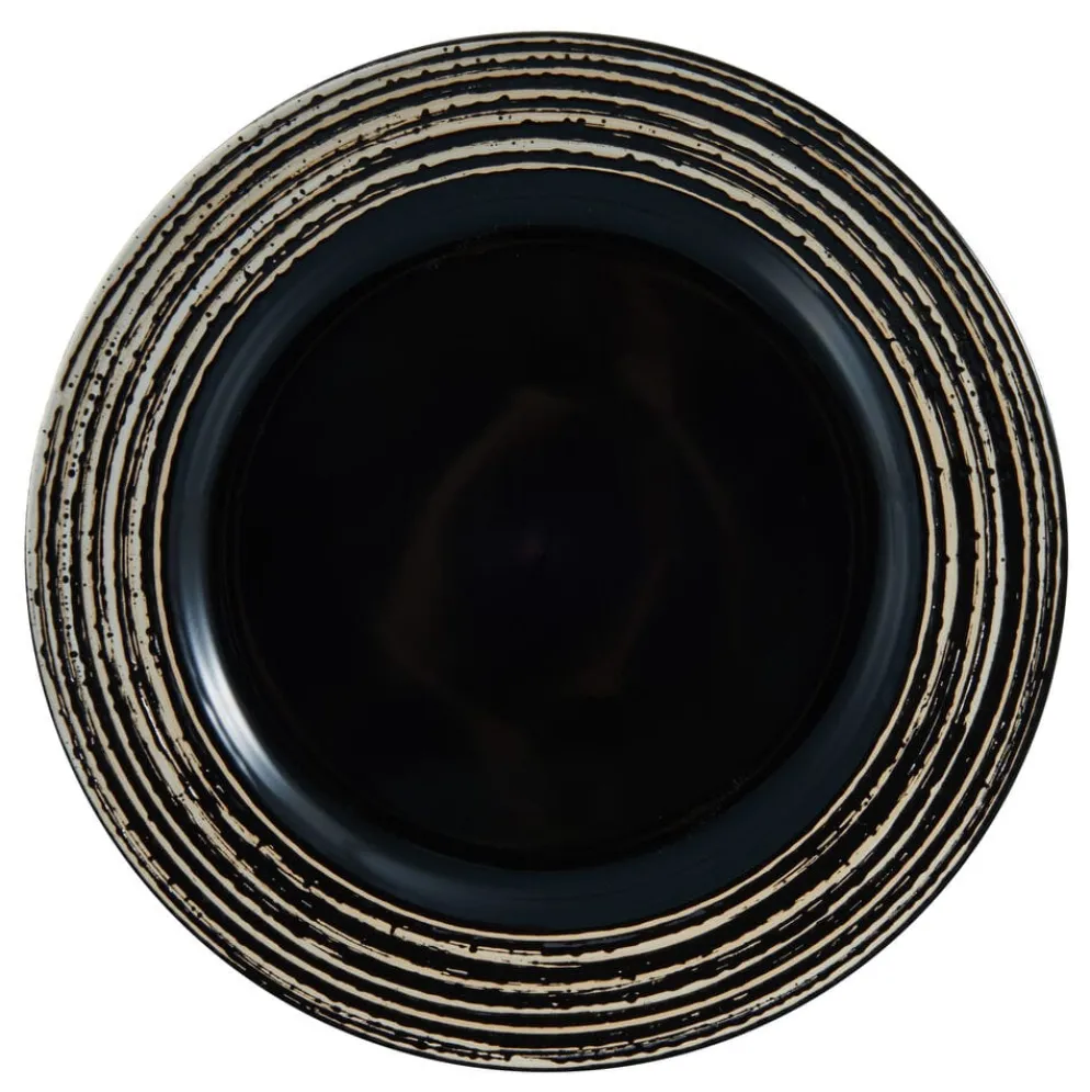 Bryson Black 16 Piece Dinnerware Set, Service for 4