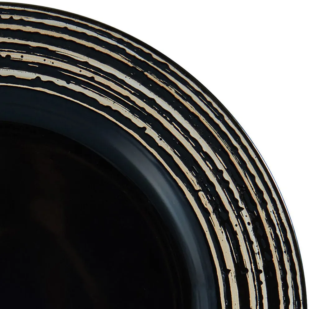 Bryson Black 16 Piece Dinnerware Set, Service for 4