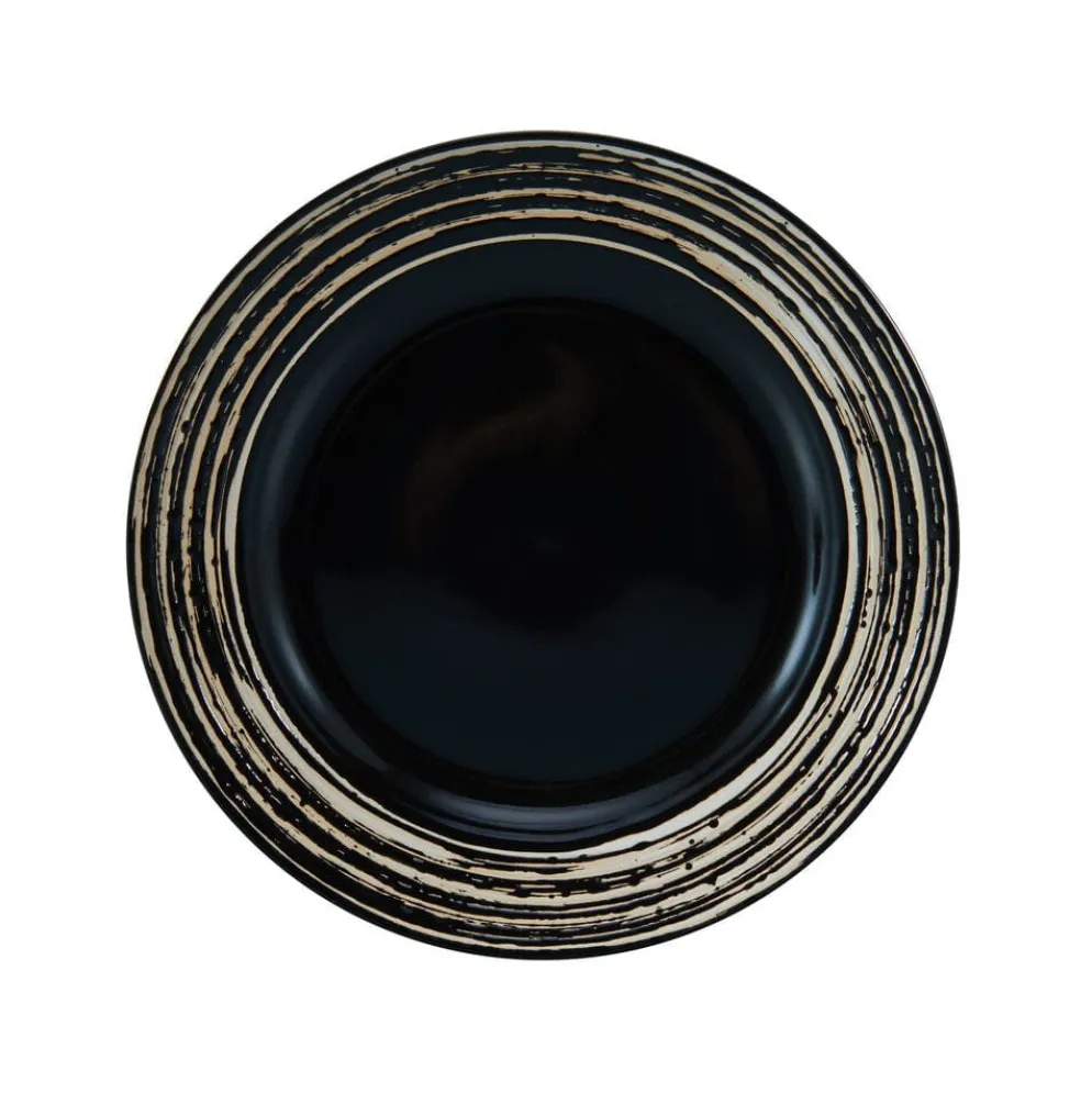 Bryson Black 16 Piece Dinnerware Set, Service for 4