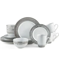 Bryson White 16 Piece Dinnerware Set, Service for 4