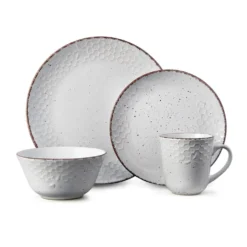 Bumble Bee White 16 Piece Dinnerware Set, Service for 4