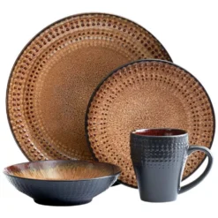 Cambria 16 Piece Dinnerware Set, Service for 4