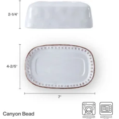 Canyon Bead Covered Butter Dish