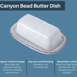 Canyon Bead Covered Butter Dish