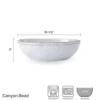 Canyon Bead Oval Serve Bowl