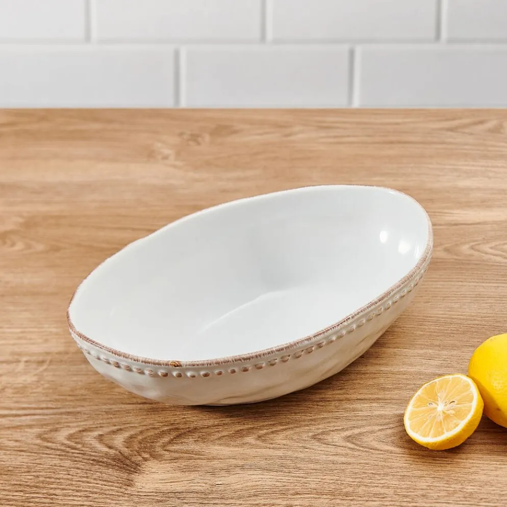 Canyon Bead Oval Serve Bowl