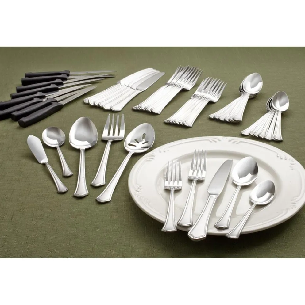 Capri Frost 53 Piece Flatware Set, Service for 8