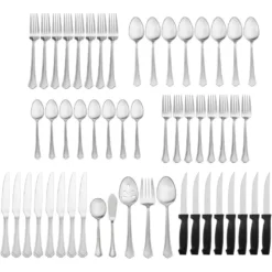 Capri Frost 53 Piece Flatware Set, Service for 8