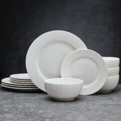 Cassie 12 Piece Dinnerware Set, Serivce for 4