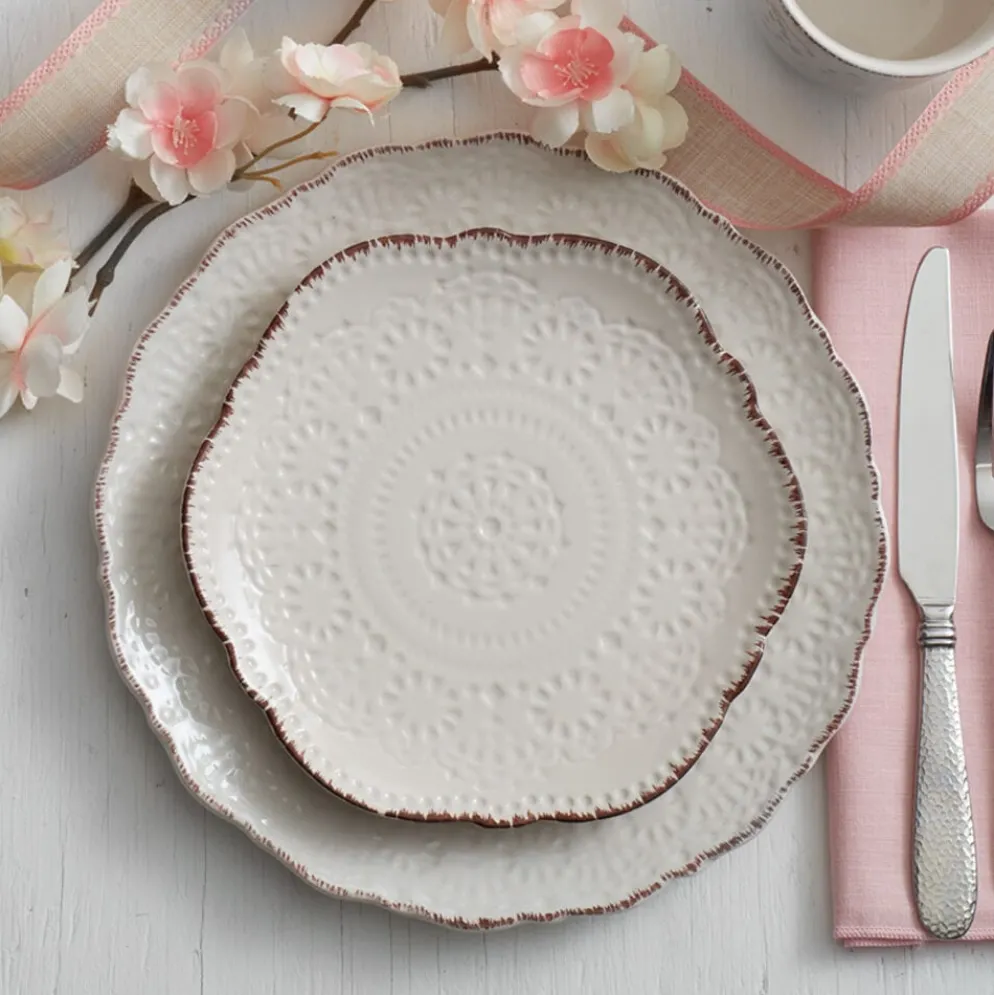 Chateau Cream Set of 4 Dinner Plates