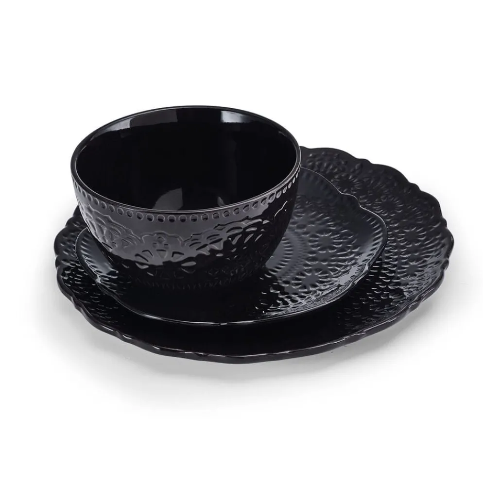 Chateau Midnight 12 Piece Dinnerware Set, Service for 4