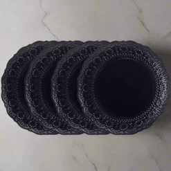 Chateau Midnight Set of 4 Dinner Plates