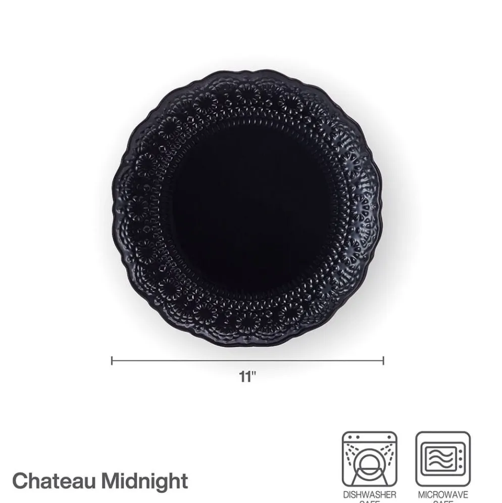 Chateau Midnight Set of 4 Dinner Plates