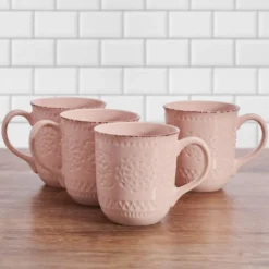 Chateau Pink Set of 4 Mugs