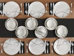 Circles 18 Piece Dinnerware Set, Service for 6