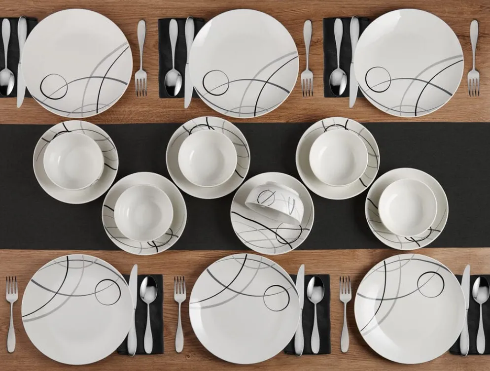Circles 18 Piece Dinnerware Set, Service for 6