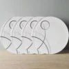 Circles Set of 4 Dinner Plates