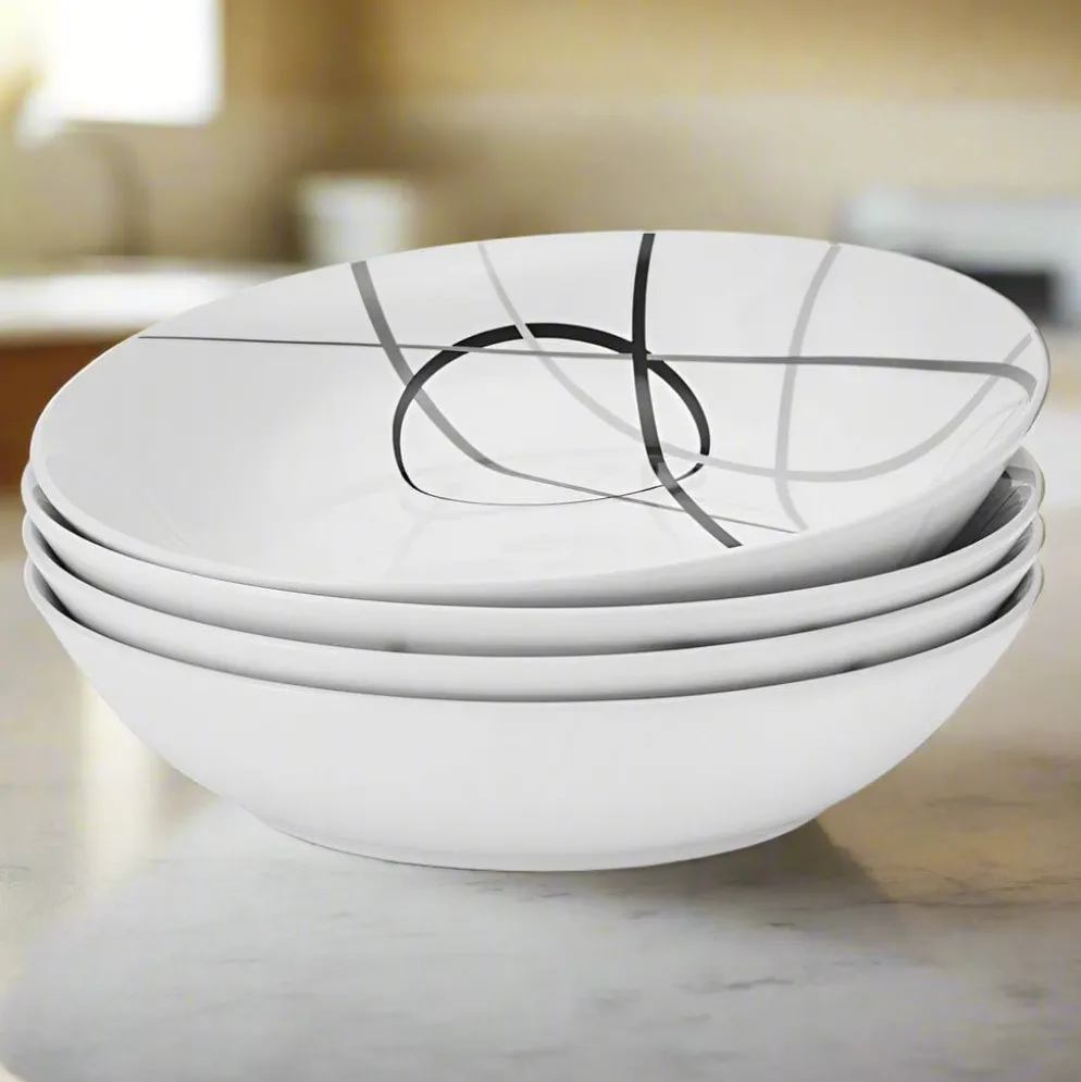 Circles Set of 4 Pasta Bowls