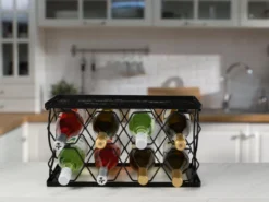 Collapsible Stackable 8 Bottle Wine Rack