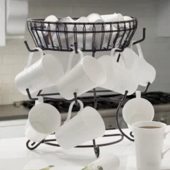 Countryside Mug Tree with Basket