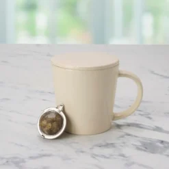 Cream Tea Mug with Infuser and Lid