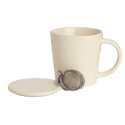 Cream Tea Mug with Infuser and Lid