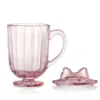 Darbie Angell Bliss Blush Set of 2 Footed Drinking Glasses with Lid
