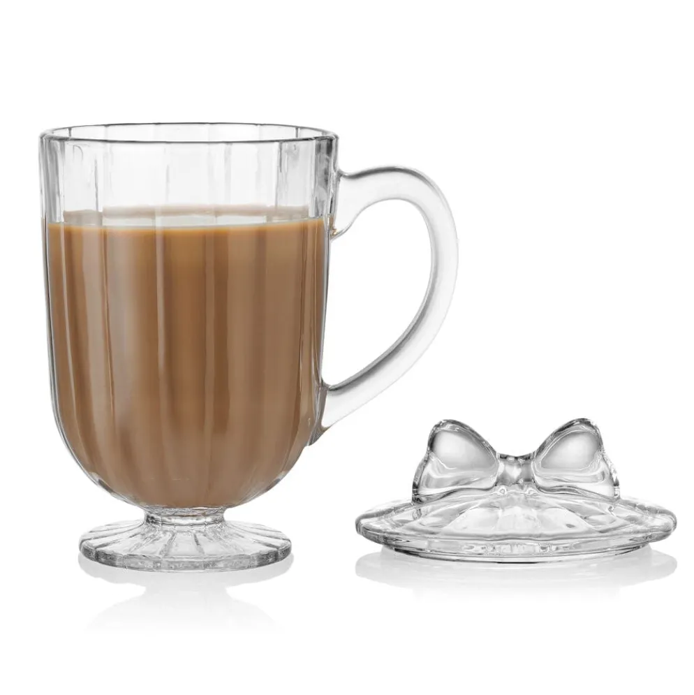 Darbie Angell Bliss Set of 2 Footed Drinking Glasses with Lids