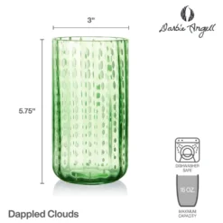 Darbie Angell Dappled Clouds Seafoam Set of 4 Highball Glasses