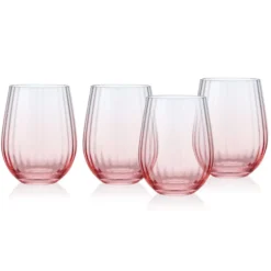 Darbie Angell Good Day Blush Set of 4 Stemless Wine