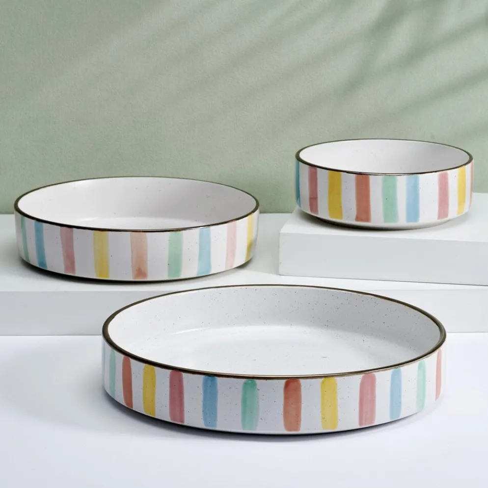 Darbie Angell Happy Spring Summer 9 Piece Bowl Set, Service for 3